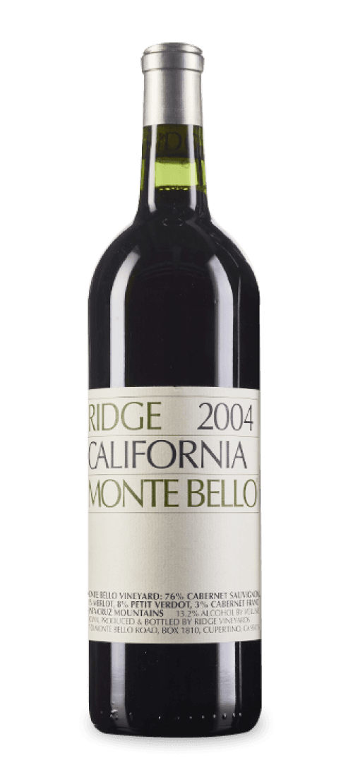 Ridge, California Cabernet Sauvignon Monte Bello, Santa Cruz Mountains 11231642004