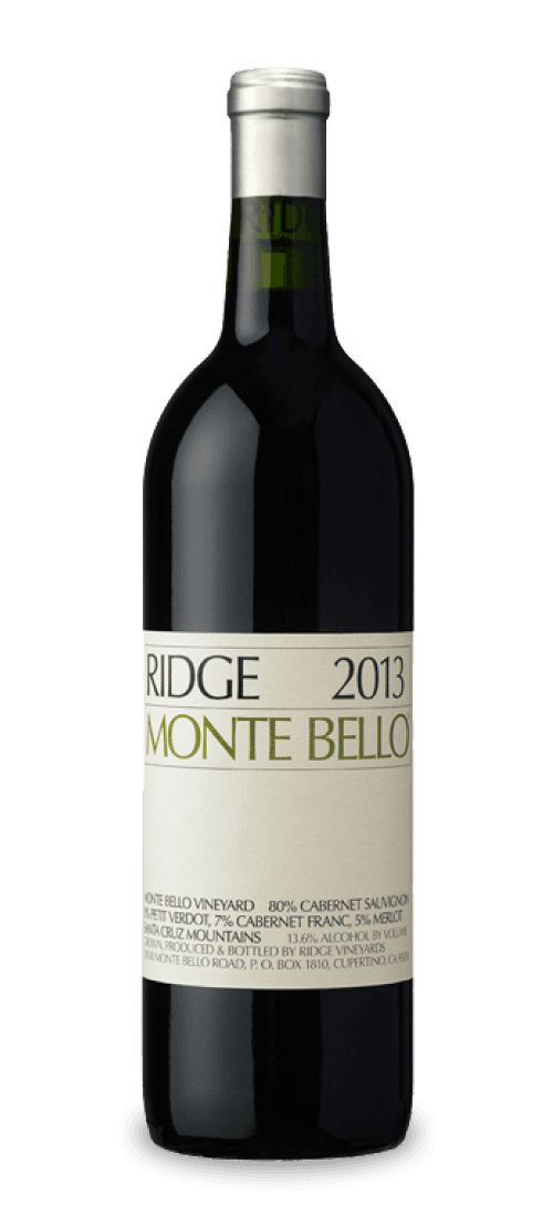 Ridge, California Cabernet Sauvignon Monte Bello, Santa Cruz Mountains 11231642013