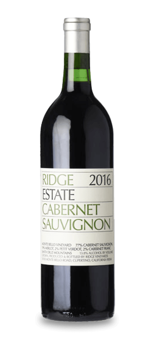 Ridge, California Cabernet Sauvignon Monte Bello, Santa Cruz Mountains 11231642016