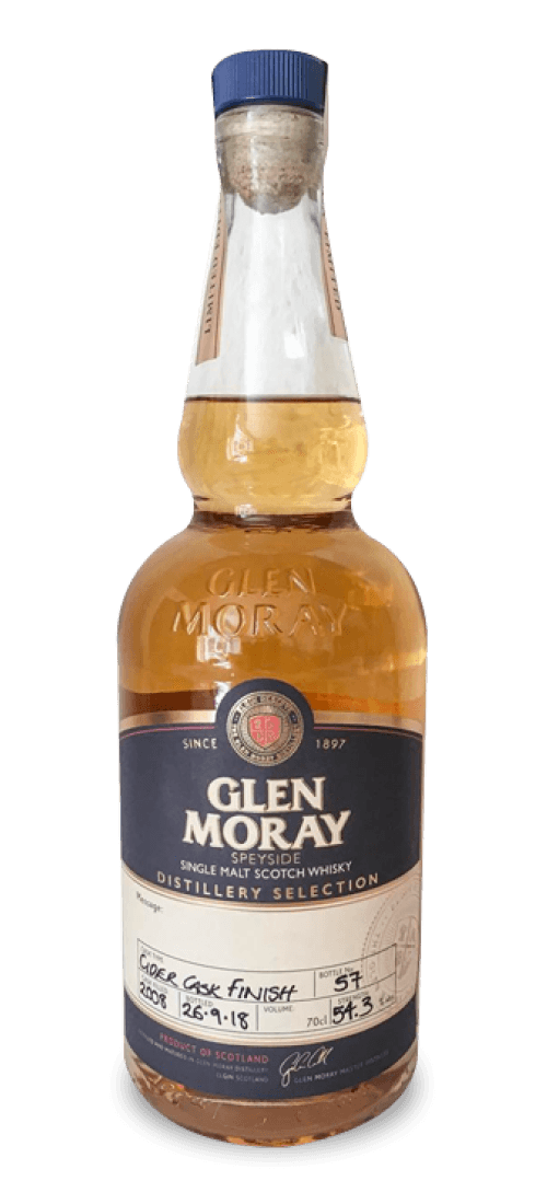 Glen Moray, Single Malt Hogshead 'Full Cask' No 001 RLA 112.9 ABV 54.3, Speyside 22508302008