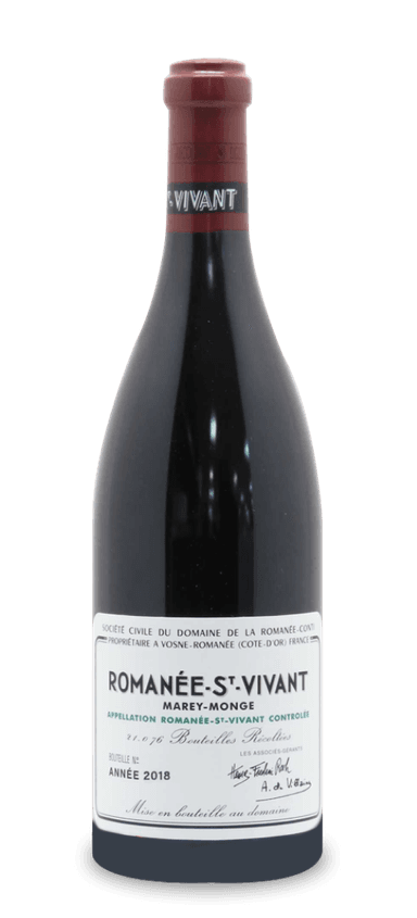 Any Mount Rushmore of fine wine is incomplete without Domaine de la Romanee-Conti (DRC). The legendary estate commands astronomical prices and 2018 Domaine de la Romanée-Conti Romanée-Saint-Vivant Grand Cru Marey-Monge is no exception.
This coveted pinot noir comes from 13 acres that DRC purchased from the Marey-Monge family in 1988. The hearty clay soils retain water well and keep the soil cool. As a result, fruit takes longer to mature, giving the grapes time to produce bright and refreshing acidity with concentrated flavors. With 2018 Romanée-Saint-Vivant, raspberries, strawberries, cranberry coffee, dark chocolate, and loam compose the middle-weight flavors, leading to a saline-kissed coda. Even with the complexity of a Rube Goldberg machine, each element exists in harmony. The wine is focused and precise with a serious energy that never waivers. As tempting as it might be to open this bottle in youth, sage investors should exercise at least a decade of patience before revisiting this icon.