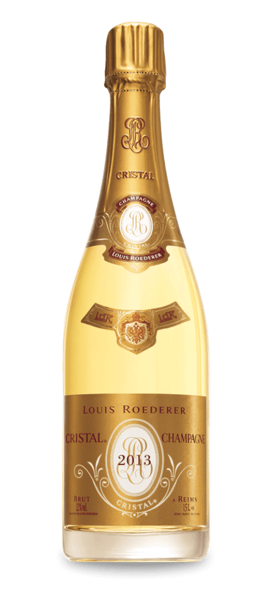 Cristal was created in 1876 to satisfy the demanding tastes of Tsar Alexander II, who insisted on having the best cuvée Champagne from France. Today, Louis Roederer Cristal Brut Champagne remains one of the most renowned wines in the world and serves as the flagship offering in the Roederer portfolio. The 2013 vintage lives up to its regal status, earning a 98-point rating from wine critic James Suckling, while John Gilman called it, “This is a very beautiful vintage of Cristal and a very, very worthy follow-up to the stellar 2012 version!”
The 2013 growing season had a challenging start. Then summer arrived in glorious style with copious sunshine, high temperatures, and minimal rain, ideal for ripening chardonnay (40) and pinot noir (60). The freshness of the biodynamically-farmed fruit shines through, in part, because 2013 Cristal did not undergo malolactic fermentation. As a result, the final product is full and rich with an acid-rich frame that bodes well for long-term cellaring. Strawberries, green apples, brioche, pear, brioche, flower blossoms, and crushed rocks form the nose with underpinnings of salinity. Every aspect exists in equilibrium, giving 2013 Cristal a harmonious balance. Wine critic William Kelley noted, "Less introverted than its 2012 predecessor, readers won't regret trying a bottle of the 2013 Cristal young—even if I'd recommend forgetting some for a decade too.