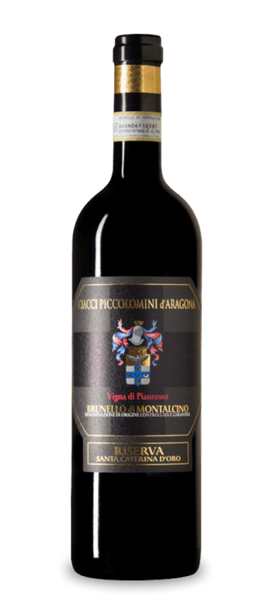When people think of Castelnuovo dell'Abate, they think of Ciacci Piccolomini d'Aragona. The family-owned estate has risen to the highest ranks of Tuscan producers, with highly awarded and critically acclaimed wines. Ciacci Piccolomini d'Aragona is best known for its trio of Brunellos, including Santa Caterina d’Oro Riserva, a red wine from the Pianrosso cuvée that is only made in exceptional vintages.
In the words of wine critic Monica Larner, “(2016) Santa Caterina d'Oro is gorgeous, full stop.” It’s concentrated yet fluid, muscular yet refined, and dark yet aromatic. The symphonically balanced wine reveals layer after layer of dark red fruits, freshly cut flowers, baking spice, blood orange, iron, and earthiness. Moreover, Santa Caterina d'Oro is built for the long haul, ensuring years of graceful cellaring.
The Final Sip: This stunning Brunello underscores Ciacci Piccolomini d'Aragona’s reputation as a top-tier producer in Castelnuovo dell'Abate.