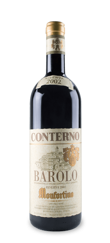 Giacomo Conterno’s Barolo Monfortino Riserva is only produced in exceptional vintages. 2002 was a volatile year – hail throughout the Piedmont region wiped out many grapes early in the season. However, those that survived were awarded a long, warm growing season. The result is a small amount of exceptional wine, adding to the rarity of the vintage.
The 2020 Monfortino Riserva has many faucets that have continued to evolve over the last 20 years – and despite the age, freshness prevails. Herbal and floral notes are harmoniously layered with crunchy red berries, dried fruit, licorice, and earth. The wines are aged for a minimum of seven years in large casks (known as botti in Italy). These casks don’t provide traditional oak flavors (like vanilla) but create oxygen exchange that aids in overall flavor development – and this wine is not lacking in flavor or structure. Wine Spectator critic Bruce Sanderson wrote, “This is incredibly fresh, vibrant and expressive, exhibiting complex aromas...Intense and elegant at once, with finesse and structure, ending with a saline and mineral aftertaste.”
The Final Sip: While it wouldn’t be complete insanity to open a bottle to enjoy now, the 2002 Giacomo Conterno Barolo Monfortino Riserva will last until at least 2040. Available quantities are small; get some bottles now to open and explore this wine’s development over the next 15 years.