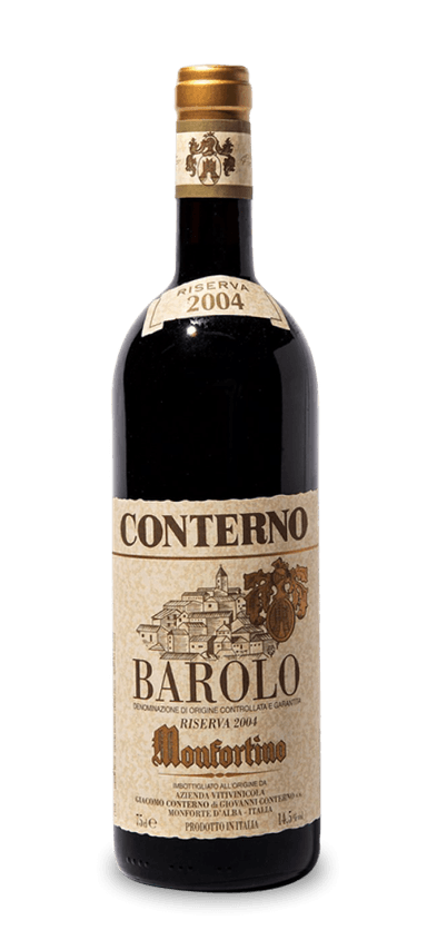 Like the famous wines it produces, the Giacomo Conterno brand is long-lived: the Conterno family has a legacy in Piedmont that goes back to the early 1900s. Now managed by the fourth generation, Giacomo Conterno is known for constantly producing some of the highest quality and most age-worthy Barolos in Italy. Their first Riserva was released during the first World War and continues to be a highly sought-after wine.
Barolo’s 2004 vintage is known for producing wines with ripe red fruit character and exceptional balance – a delayed harvest allowed for a longer ripening season. The 2004 Giacomo Conterno Barolo Monfortino Riserva is no exception. Notes of blood orange, roses, tar, smoke, and strawberry can all be found, while firm but approachable tannins compliment a strong acid core. Vinous’s Antonio Galloni scored the wine 100 points, writing, “When it comes to pure finesse, the 2004 plays in a league of its own...I imagine the 2004 Monfortino will give readers an utterly spellbinding drinking experience for the next few decades.” The finish lingers for what seems like hours on the palate and leaves you wanting more.
The Final Sip: Only around 600 cases of Monfortino Riserva are produced, and then, only in the best vintages. Get your hands on a few bottles if you can – while already ethereal now, these wines have decades to go in bottle.