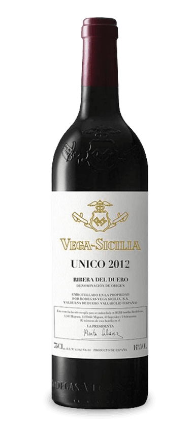 Vega Sicilia Unico is an exercise in extreme patience. The blend of 95 tinto fino (tempranillo) and 5 cabernet sauvignon sits in barriques for 18 months, in vats for three years, and in bottles for several years. Only after a decade of waiting can collectors and connoisseurs buy this red wine that wine expert Hugh Johnson praised as the Château Latour of Spain.
The 2012 Vega Sicilia Unico is many things – decadent, statuesque, and polished. There's one thing it's not: overpowering. The tempranillo displays the utmost restraint as an ocean of red fruits, sandalwood, smoke, wildflowers, smoked meats, and loam coat the palate. The myriad complexity reveals itself with time in the glass, reflecting the unmatched character that makes Unico a living legend. Don't just take our word for it. Wine critic Tim Atkin called the 2012 vintage "one of Spain's greatest reds."
The Final Sip: Few wines have a stronger claim to the throne of Spanish red wine than the perpetually prodigious Vega Sicilia Unico.