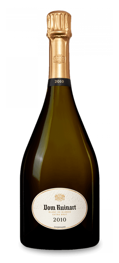 Ruinart has long been a trailblazer in Champagne. Founded in 1729, Nicolas Ruinart recognized the potential of this now-famous fizz long before others. In 1730, he became the first person to ship Champagne in bottles, making his wine widely accessible to distant markets. (Previously, Champagne could only be transported in barrels, making it impossible to send abroad.) Ruinart’s cutting-edge approach has never waned, and its wines remain prized for their elegance, purity, and modern sensibilities.
The 2010 Dom Ruinart Blanc de Blancs is the, ahem, gold standard of the estate. It contains 100 chardonnay from renowned vineyards from Montagne and Côte de Blancs. The result is a quintessential blanc de blancs with outstanding aromatic finesse and remarkable complexity, thanks to 10 years of cellaring in chalky rock cellars. Soft floral notes compose the nose while the body reveals layers of stone fruit, black tea, toasted nuts, spice, and a hint of coffee. In the words of Ruinart chef de caves Frédéric Panaïotis, “This is a combination of a vintage with great tension and a major turning point in winemaking, with bottling aged under cork.”
The Final Sip: 2010 Dom Ruinart Blanc de Blancs marks peak quality from the oldest established Champagne house in the world.
