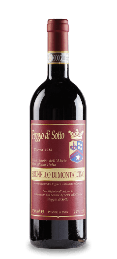 “It is a wonderful and immensely pleasurable wine that will be a joy to revisit if the unlikely opportunity should ever arrive.” Those are the opening words of wine critic Jeb Dunnuck’s review of this investment-worthy Brunello, and with good reason. This rare 2015 sangiovese headlines a superb vintage with its cornucopia of pure fruit, elegant structure, and restrained power.
That’s not all. The 2015 Poggio di Sotto Brunello di Montalcino Riserva has been decades in the making. When Piero Palmucci founded the estate, he did not do so on a whim. He spent years researching the best soils and microclimates for sangiovese. His findings led him to a small vineyard in southern Montalcino in 1989. Since then, Palmucci has found ways to improve his Brunello, like selecting the finest clones and optimizing planting density. The 2015 vintage represents those exacting standards in a bottle.
The Final Sip: Poggio di Sotto has become synonymous with excellence, and this 2015 Brunello di Montalcino Riserva shows why.