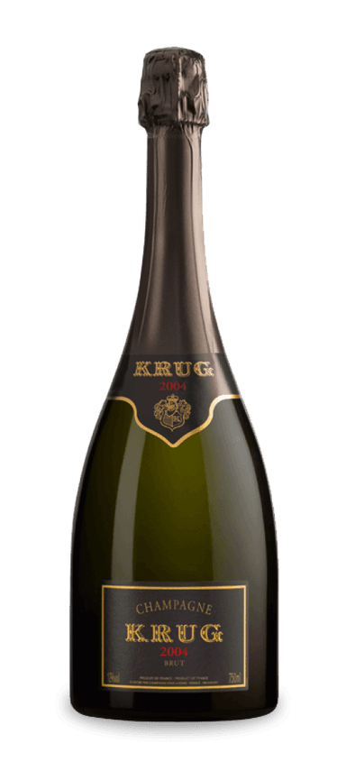 Krug stands out as the unofficial master of blended Champagne. All of its wine is made in wooden casks and undergoes malolactic fermentation, which yields a distinctive richness and complexity. Moreover, the house only releases its vintage brut following exceptional harvests. This exceedingly high standard ensures that wine lovers are rewarded with only the best when they invest in Krug.
In the words of wine critic John Gilman, “2004 Krug Brut Millésime is a superb example of the vintage.” The blend aged for 12 years prior to release, and oh, what a release it was. The foundation of minerals and spice buttress dazzling notes of orchard fruit, lemon zest, dried flowers, and brioche. Krug Vintage Brut has weight and density that other Champagnes in the 2004 vintage lack, making it possible to drink in youth or hold for several decades. For those lucky enough to come across a bottle, do not hesitate.
The Final Sip: 2004 Krug Vintage Brut outshines its peers with a spellbinding blend of complexity, tension, and poise.