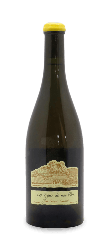 Jura wines may be the current sweethearts of the somm set, but this region has been producing unique, high-quality wines for centuries. Producer Jean-François Ganevat has been crafting Jura wines since 1650, and the estate vineyards are now certified biodynamic. The winery takes a minimal intervention approach, which includes the use of wild yeasts, no use of new oak, and no sulfur.
The 2008 Jean-François Ganevat Côtes du Jura Les Vignes de Mon Pere is 100 savagnin (not to be confused with sauvignon blanc); this ancient grape has thrived in the Jura for centuries. Les Vignes de Mon Pere spends a minimum of two years on the lees, creating a creamy texture and notes of brioche and parmesan cheese, and several years in cask. Slight oxidative notes include nuts, dried fruit, and mushrooms. Streamlined acidity keeps the wine fresh despite age.
The Final Sip: Jura wines are trendy for a reason: they are interesting, unique, and complex. Thanks to the region’s distinctive winemaking techniques, they are also some of the most age-worthy whites on the market. Jean-François Ganevat’s Jura wines are some of the highest quality and most collectible in the Jura; the 2008 Les Vignes de Mon Pere has many years of life left in it.